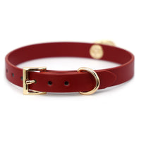 HKM-850643 Genuine Cowhide Neck Binding Collar with Drag Chain - Available in Black and Red Variants