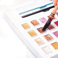 HKM-542675 Metallic Gouache Paint Set for Nail Art - 36 Pearlescent Colors in Box