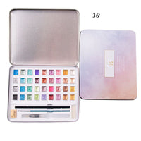 HKM-542675 Metallic Gouache Paint Set for Nail Art - 36 Pearlescent Colors in Box
