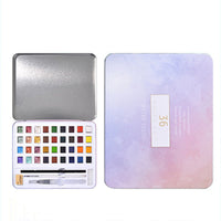 HKM-542675 Metallic Gouache Paint Set for Nail Art - 36 Pearlescent Colors in Box