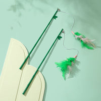 HKM-285971 Interactive Cat Feather Wand with Bell - Durable, Safe and Engaging Toy for Cats of All Ages