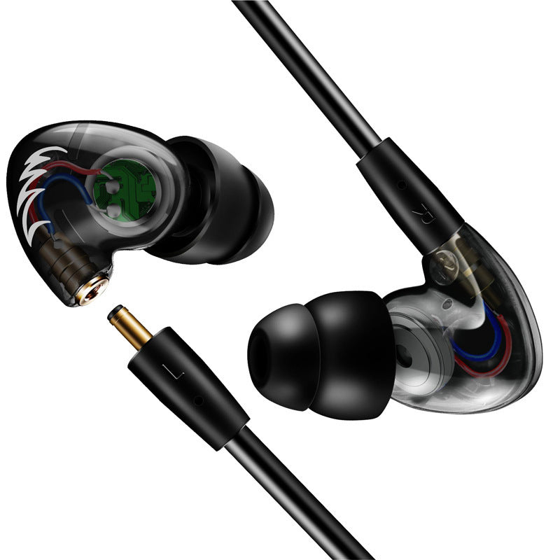 KTX-192275 F1 Pro Sports Heavy Bass HIFI In-Ear Headphones with Silicone Earplugs, 3.5mm Jack, Red or Blue