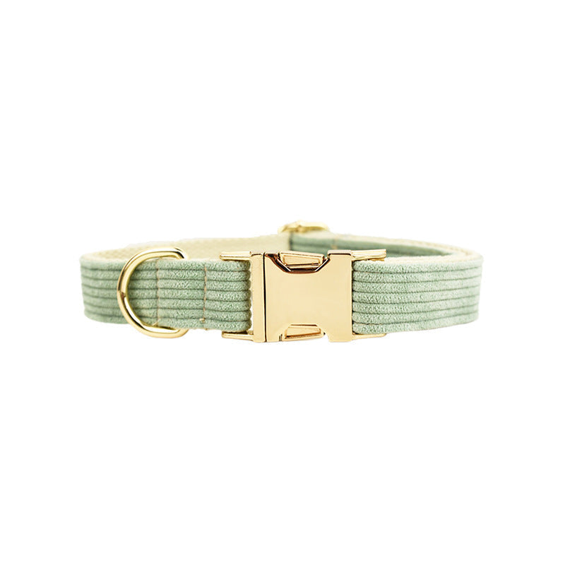 HKM-324883 Corduroy Pet Dog Collar - Durable Polyester in Multiple Sizes (XS-XL)
