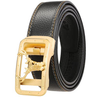 HKM-900051 Personalised Eagle Head Design Stainless Steel Buckle Leather Belt