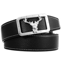 HKM-900051 Personalised Eagle Head Design Stainless Steel Buckle Leather Belt