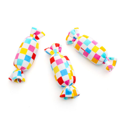 HKM-779987 Interactive Plush Dog Toy with Sound and Dental Cleaning Functions - Candy Square Puzzle