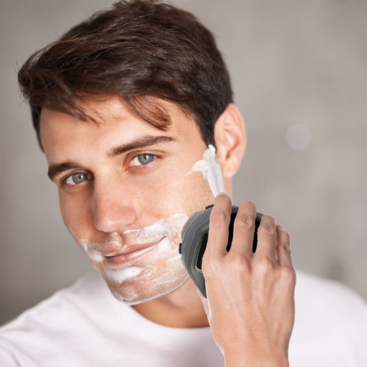 HKM-049939 Cordless Electric Head Shaver for Men with 6D Floating Head, IPX6 Waterproof, LED Display, Type-C Rechargeable and Fast Charging