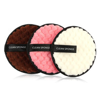 HKM-402131 Magic Lazy Man Water Makeup Removing Puff - 3 Pack Synthetic Sponge Set for Face Wash and Makeup Removal