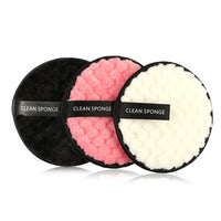 HKM-402131 Magic Lazy Man Water Makeup Removing Puff - 3 Pack Synthetic Sponge Set for Face Wash and Makeup Removal