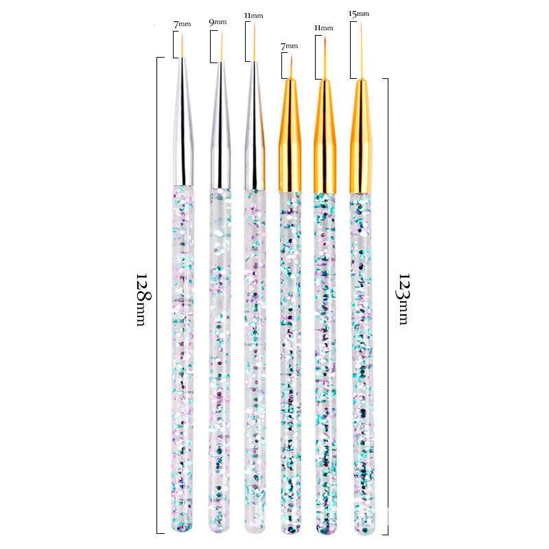 HKM-933011 3-Piece Nail Puller Pen Set for Precise Drawing - Gold & Silver Options