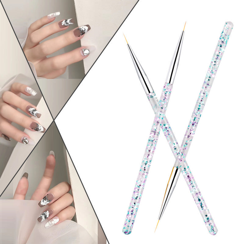 HKM-933011 3-Piece Nail Puller Pen Set for Precise Drawing - Gold & Silver Options