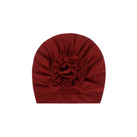 HKM-970067 Bloom Flower Knot Headband for Toddlers - Elastic Infant Turban Beanie Cap, Soft Cotton Blend, Fall & Winter Wear