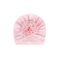 HKM-970067 Bloom Flower Knot Headband for Toddlers - Elastic Infant Turban Beanie Cap, Soft Cotton Blend, Fall & Winter Wear