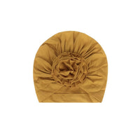 HKM-970067 Bloom Flower Knot Headband for Toddlers - Elastic Infant Turban Beanie Cap, Soft Cotton Blend, Fall & Winter Wear