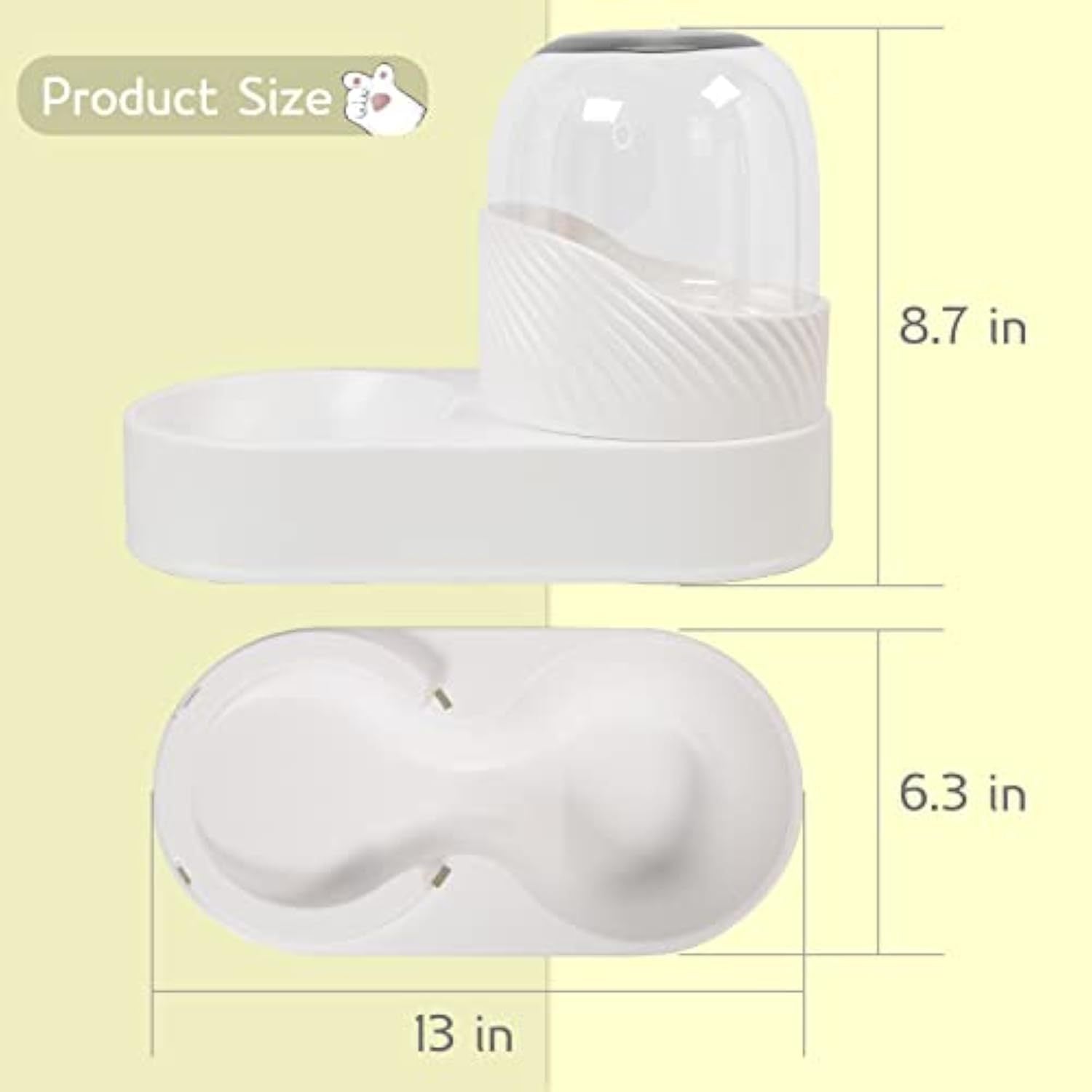 HKM-874835 Automatic Cat Feeder and Water Dispenser Set - 2L Capacity, BPA-Free Plastic, Easy to Clean, Ideal for Cats and Small Pets