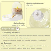 HKM-874835 Automatic Cat Feeder and Water Dispenser Set - 2L Capacity, BPA-Free Plastic, Easy to Clean, Ideal for Cats and Small Pets