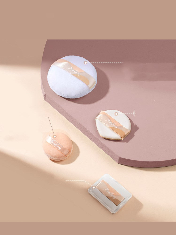 HKM-593299 Base Makeup Companion Puff Set for Adults - Versatile Makeup Application Tools in Yellow