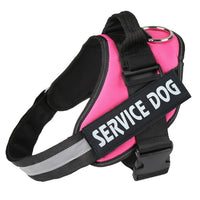 HKM-008723 Reflective Nylon Pet Traction Chest Strap with Adjustable Fit and Stainless Steel Ring