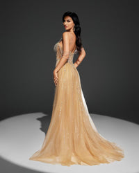 HKM-183443 Elegant Champagne Women's Gown - Style EZ25001