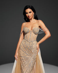 HKM-183443 Elegant Champagne Women's Gown - Style EZ25001