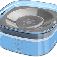 HKM-840915 2L No Spill Dog Water Bowl - Large Capacity Slow Feeder with Anti-Splash Design for Messy Drinkers and Cats