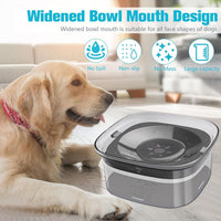 HKM-840915 2L No Spill Dog Water Bowl - Large Capacity Slow Feeder with Anti-Splash Design for Messy Drinkers and Cats
