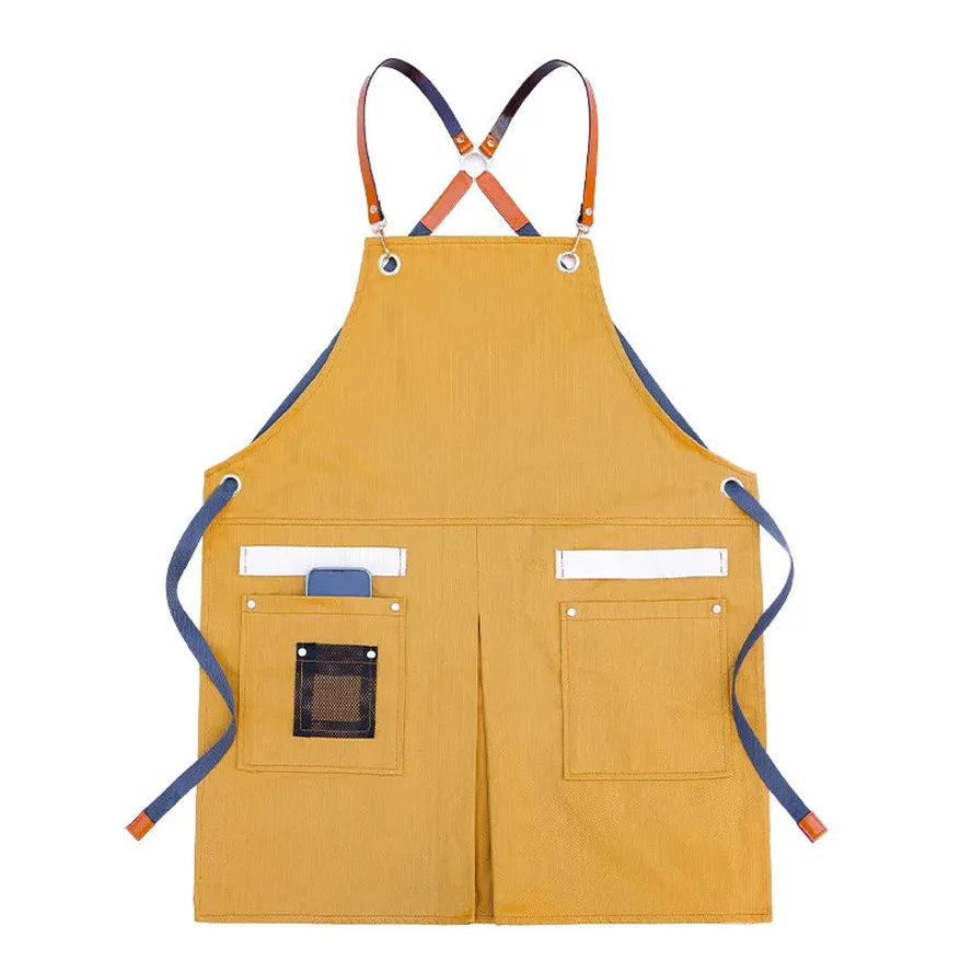 KTX-258515 Sleeveless Cowboy Apron for Home and Work - Eco-Friendly Fabric, Multiple Colours Available