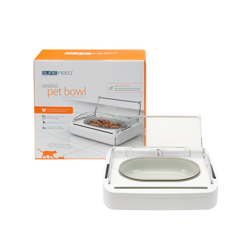HKM-099411 Automatic Induction Pet Feeder with Stainless Steel Double Bowl for Odor-Free Feeding
