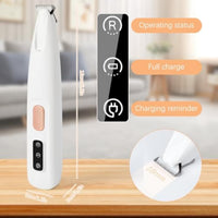 HKM-905299 Electric Dog Paw Trimmer with LED Light - Rechargeable Low Noise Pet Clipper