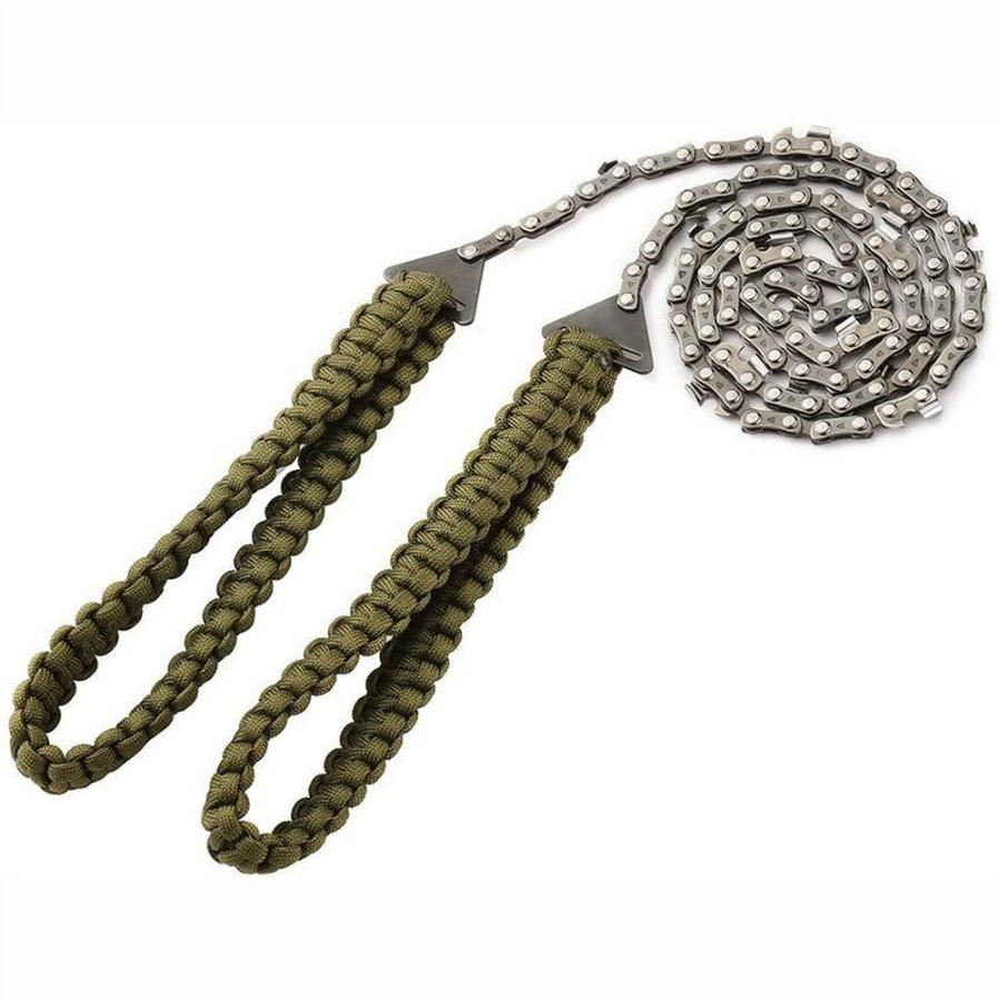 HKM-170579 Braided Survival Pocket Saw with Umbrella Rope for Camping and Outdoor Adventures