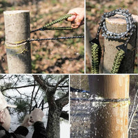 HKM-170579 Braided Survival Pocket Saw with Umbrella Rope for Camping and Outdoor Adventures