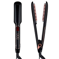 HKM-584659 Tourmaline Ceramic Fluffy Hair Straightener with Temperature Control for Wet and Dry Hair