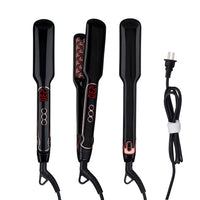 HKM-584659 Tourmaline Ceramic Fluffy Hair Straightener with Temperature Control for Wet and Dry Hair