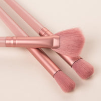 HKM-787603 12-Piece Nylon Makeup Brush Set with Long Plastic Handles for Precision Application
