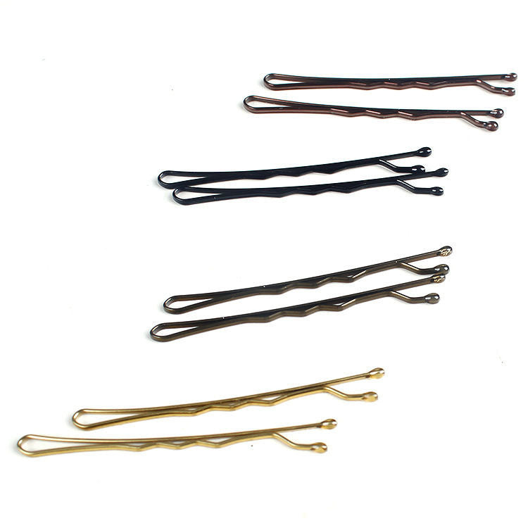 HKM-721427 Elegant Geometric Metal Hairpin with Non-Shedding Red Paint - 5cm Length