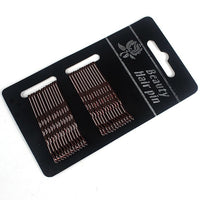 HKM-721427 Elegant Geometric Metal Hairpin with Non-Shedding Red Paint - 5cm Length