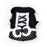 HKM-177875 Elegant Black Casual Lolita Princess Dress for Women - Slim Fit Cotton Skirt