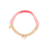 HKM-939731 Stylish Hand-Woven Gradient Color Dog Collar - All Season Cotton Thread Design