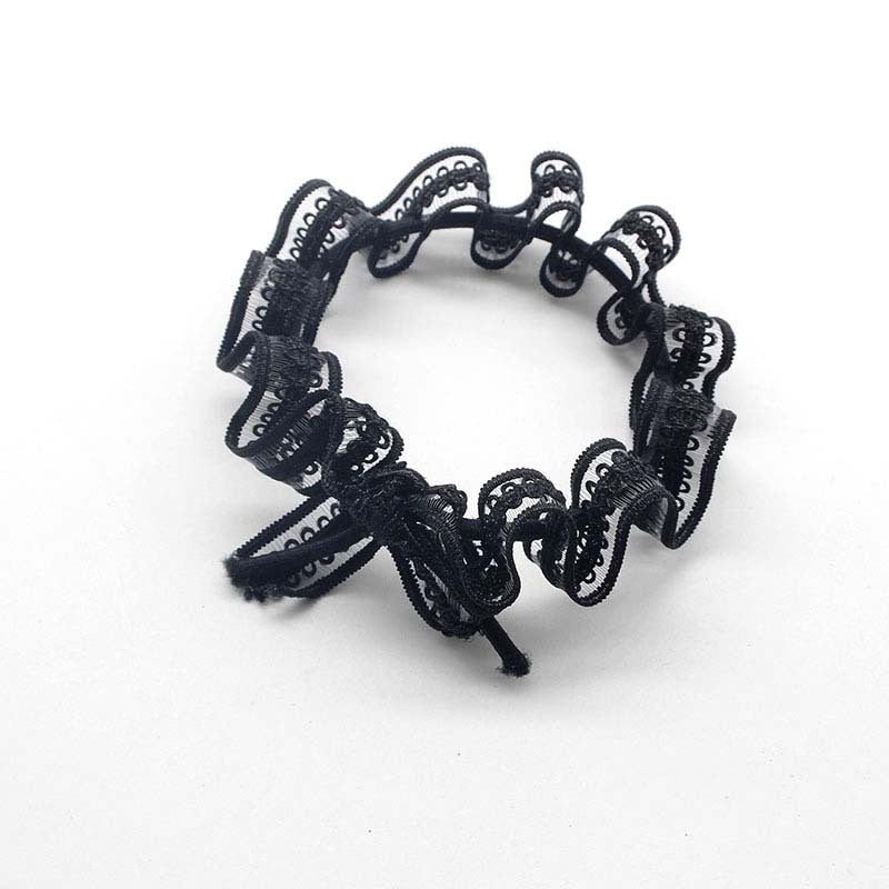 HKM-687507 Lace Knotted Geometric Hair Circle in Multiple Colors for Women