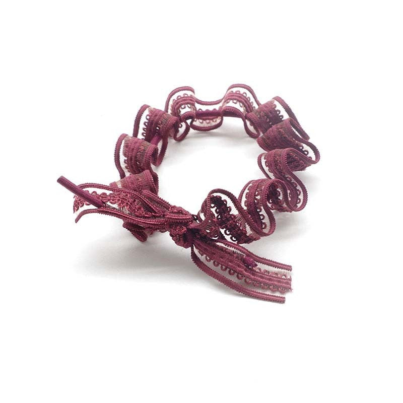 HKM-687507 Lace Knotted Geometric Hair Circle in Multiple Colors for Women