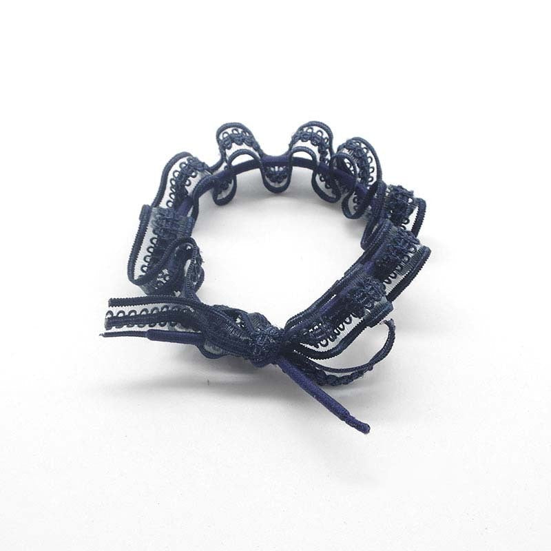 HKM-687507 Lace Knotted Geometric Hair Circle in Multiple Colors for Women