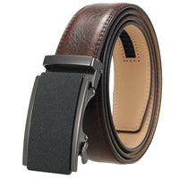 HKM-119379 Automatic Business Ratchet Men Cowhide Leather Belt - Custom Logo Available
