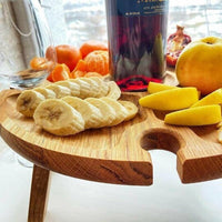 HKM-568403 Compact Foldable Table for Outdoor Wine and Snack Enjoyment