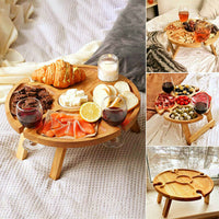 HKM-568403 Compact Foldable Table for Outdoor Wine and Snack Enjoyment