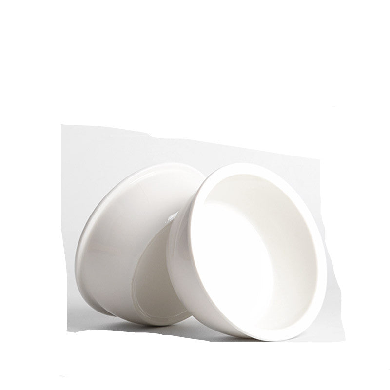 HKM-341139 Bamboo Cat Bowl with Porcelain and Stainless Steel Inserts - Eco-Friendly Design
