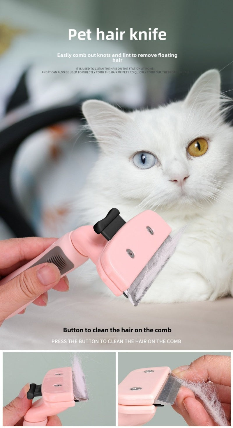 HKM-704787 Pet Hair Trimmer and Shaving Razor with Comb for Cats and Dogs