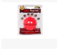 HKM-723027 LED Flashing Rolling Ball Cat Toy - Interactive Pet Play with ABS Material, 6.4cm Diameter, 3 Replaceable Batteries Included