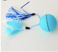 HKM-723027 LED Flashing Rolling Ball Cat Toy - Interactive Pet Play with ABS Material, 6.4cm Diameter, 3 Replaceable Batteries Included