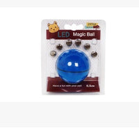 HKM-723027 LED Flashing Rolling Ball Cat Toy - Interactive Pet Play with ABS Material, 6.4cm Diameter, 3 Replaceable Batteries Included