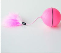 HKM-723027 LED Flashing Rolling Ball Cat Toy - Interactive Pet Play with ABS Material, 6.4cm Diameter, 3 Replaceable Batteries Included